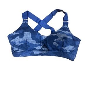 Bombshell Sportswear Blue Camo Sports Bra